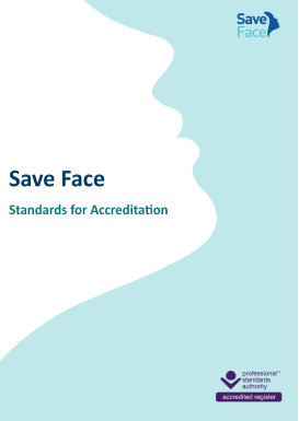 Save Face Standards For Accreditation
