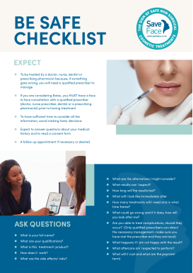 Save Face Be Safe Checklist